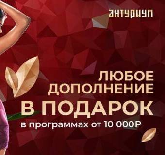 Дополнение в подарок, акция салона Антуриум, Москва